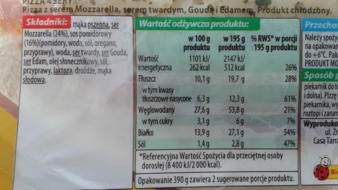 Ile kalorii ma pizza Guseppe 4 sery? Zaskakująca prawda!